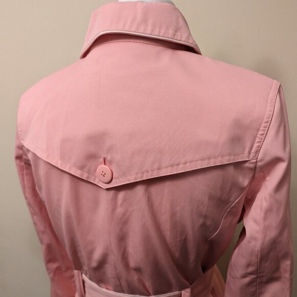 Perfect Pink Jaclyn Smith trench coat, rain jacket, size small, barbiecore - Picture 4 of 9